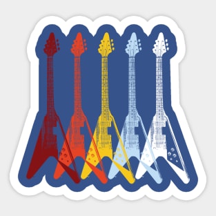 Iconic Rock Guitar Pop Art Design Sticker